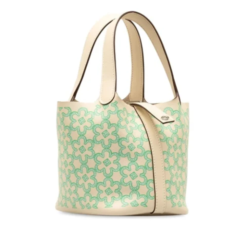 Hermès Vintage Pre-owned Fabric handbags Green Dames