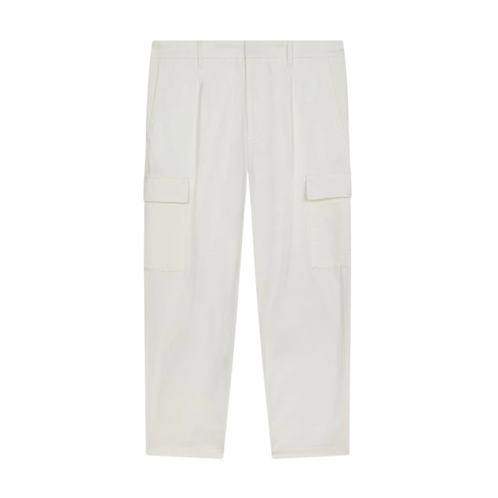 Dondup Mannelijk Wit Broeken Heren, W31, Katoen, Luka Regular Cargo Broek