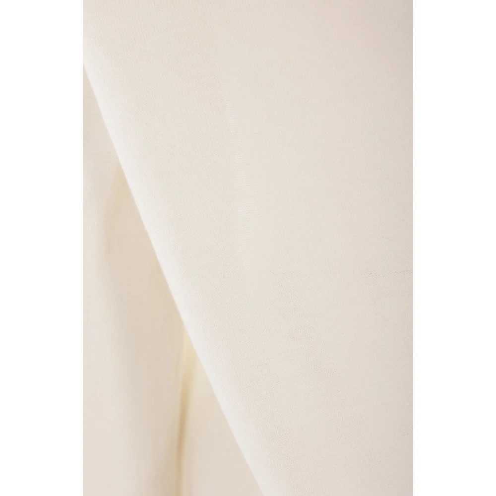 Aspesi Witte Katoenen Trui met Ronde Hals White Dames