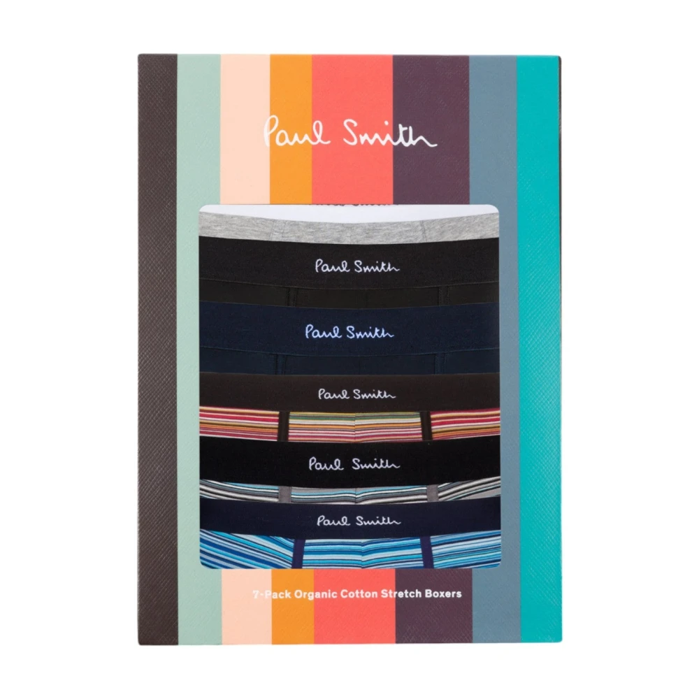 Paul Smith Gestreepte Katoenen Boxer Briefs Zeven Pack Multicolor Heren