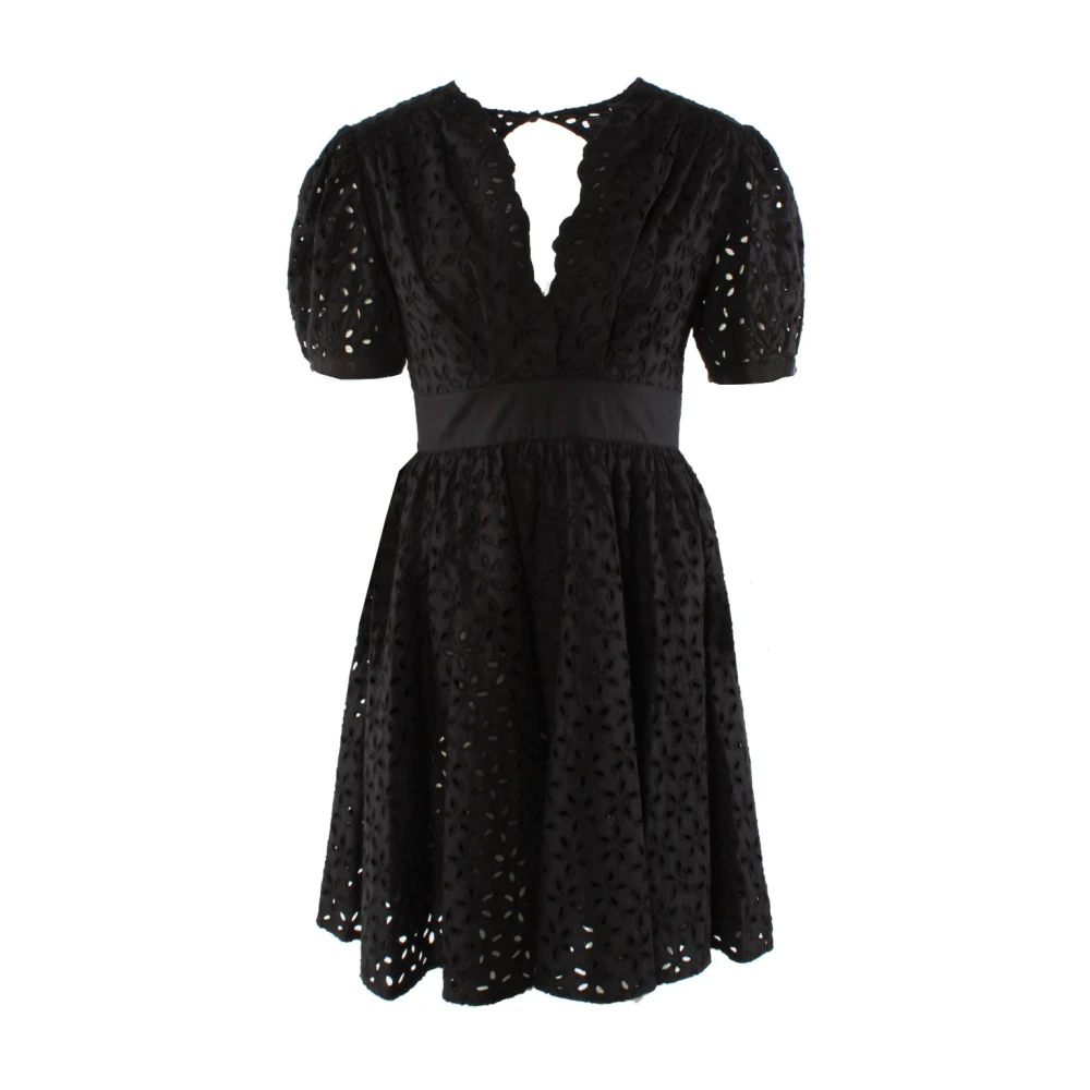 Pinko Zwarte Katoenen Jurk Stijl 100890 Black Dames
