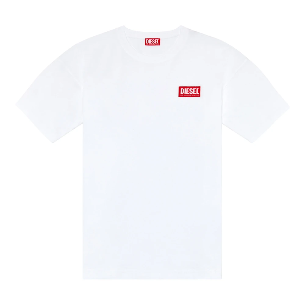 Diesel T-shirt with logo patch White Heren