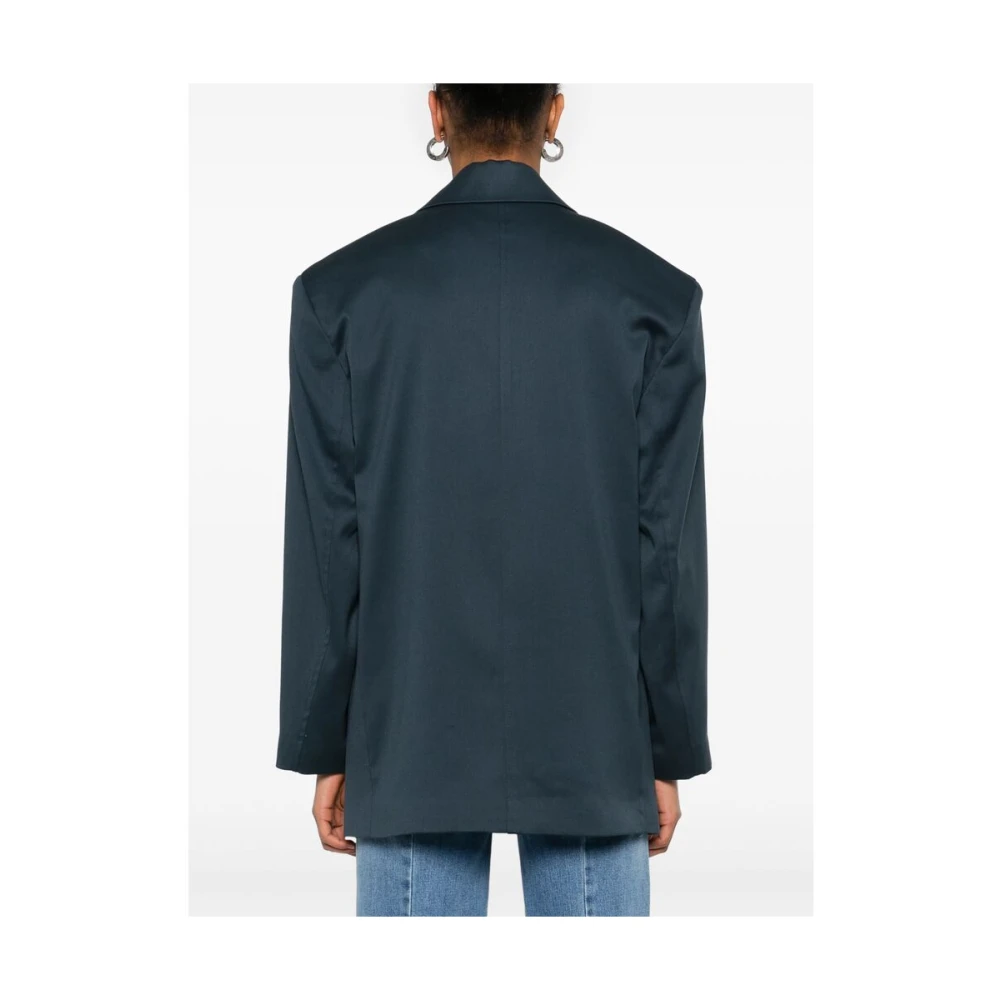 Remain Birger Christensen Navy Blue Double-Breasted Jacket Blue Dames