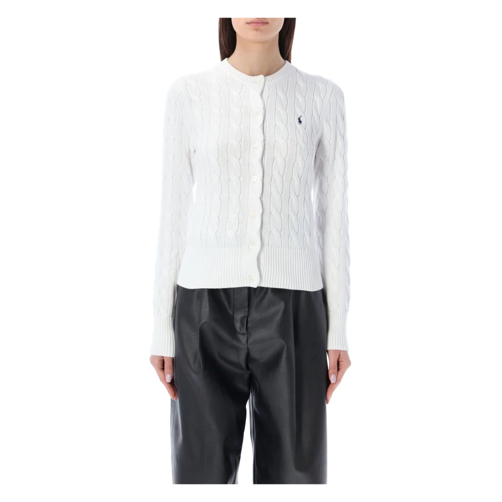 Ralph Lauren Witte Cable-Knit Cardigan White Dames