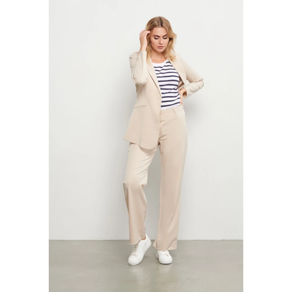 &Co Woman Blazer Heren Elegante tijdloze stijl Beige Dames