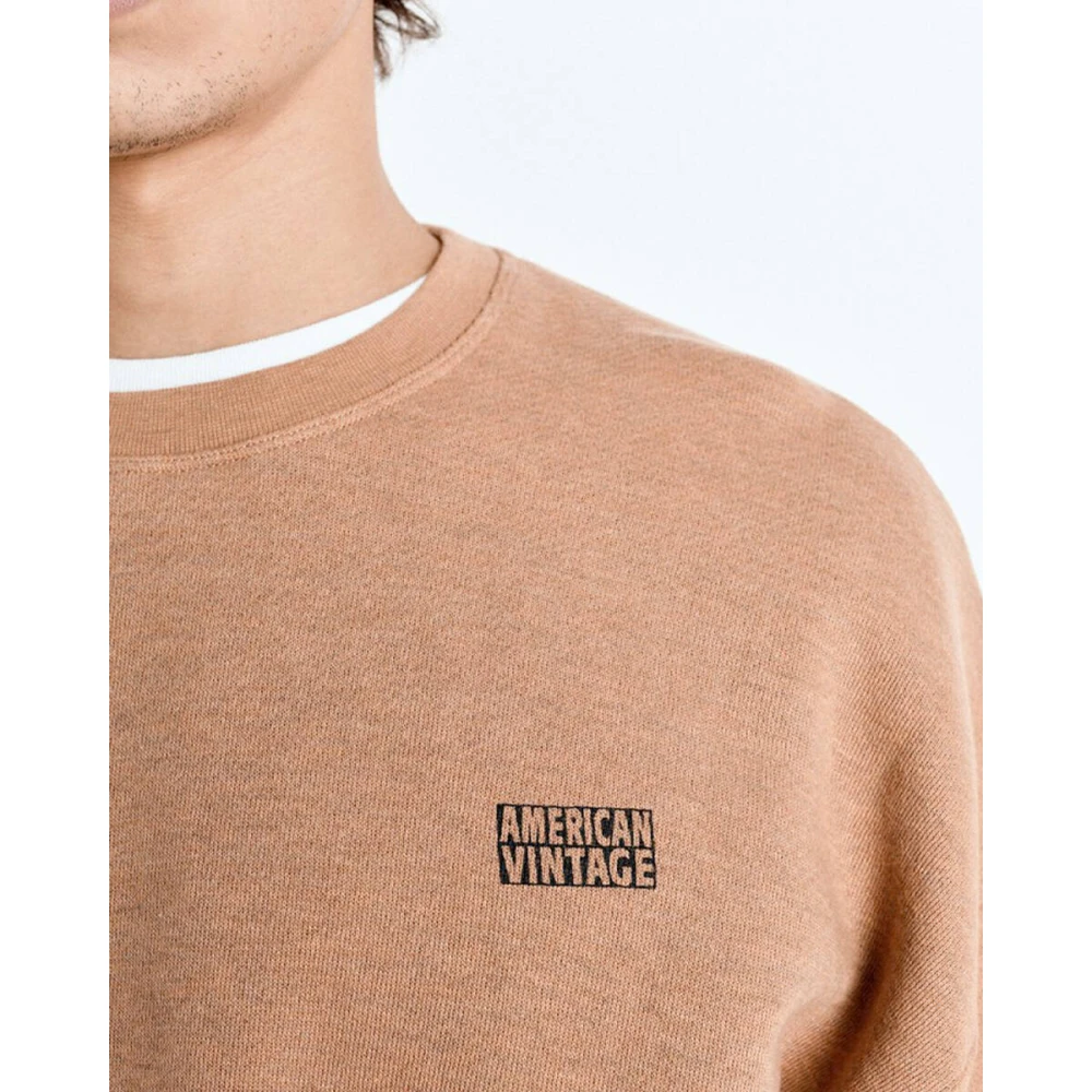American vintage Sweatshirt Doven Beige Heren
