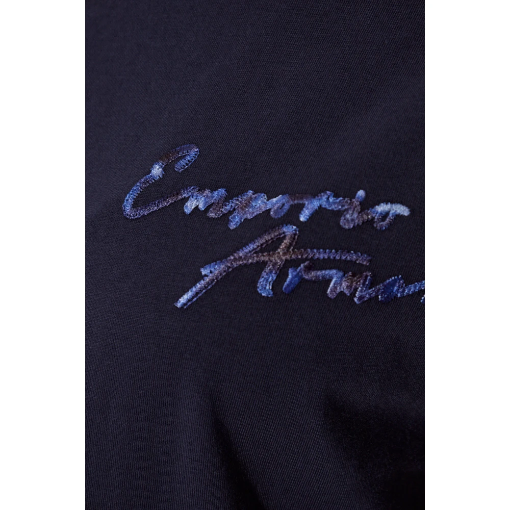 Emporio Armani T-shirt met logo Blue Dames