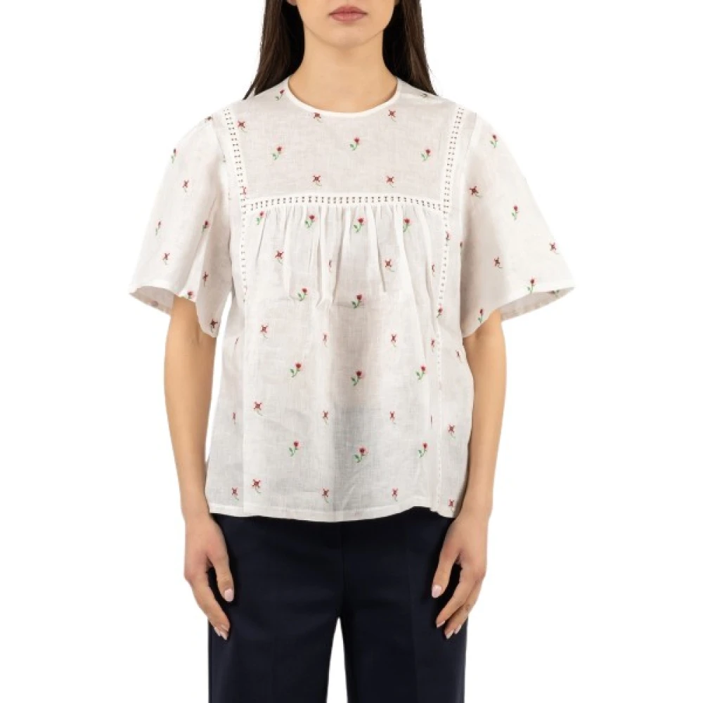 Weekend Max Mara Vrouw Wit Tops Dames, Xs, Maglia Weekend