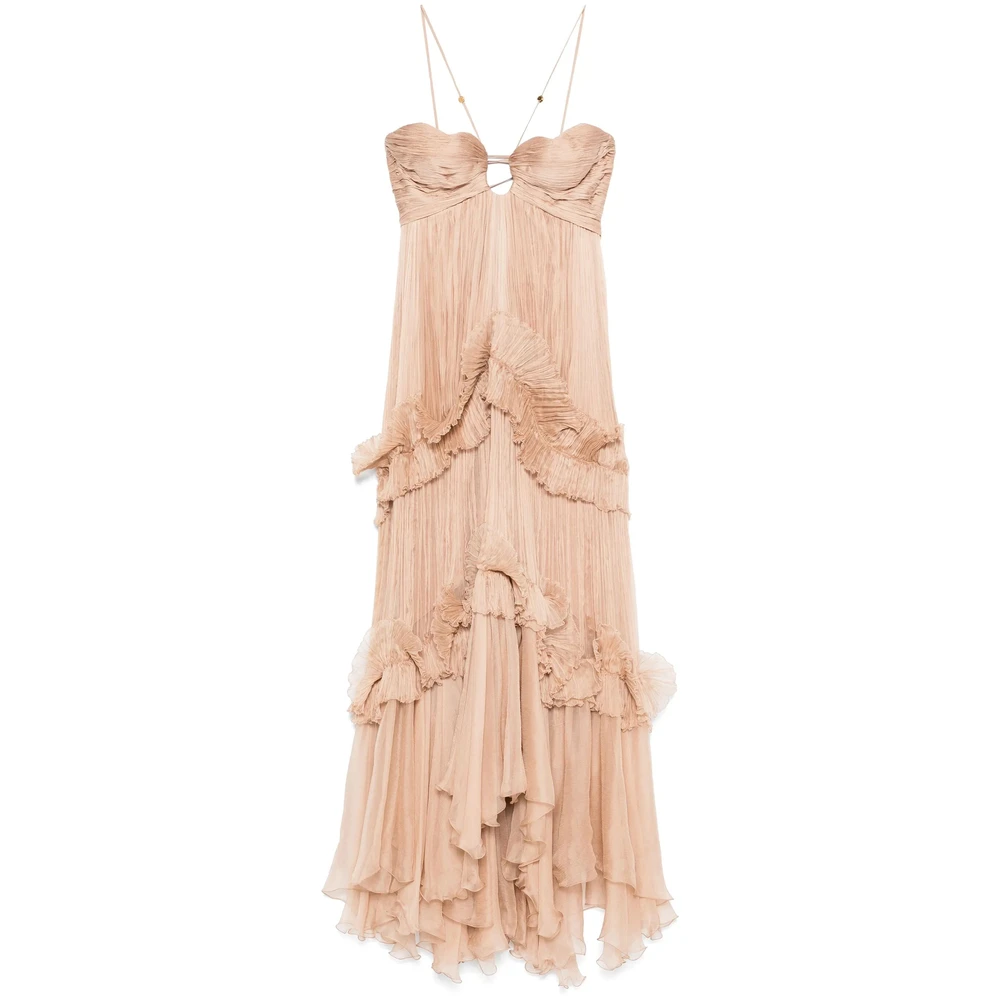 Maria Lucia Hohan Blush Beige Jurk met Benig Lijfje Beige Dames