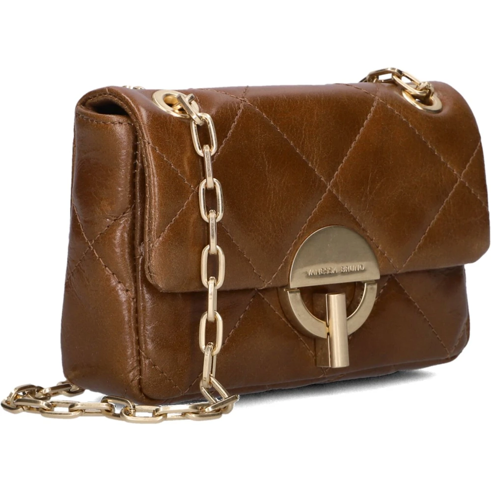 Vanessa Bruno Bruin Leren Crossbody Schoudertas Brown Dames