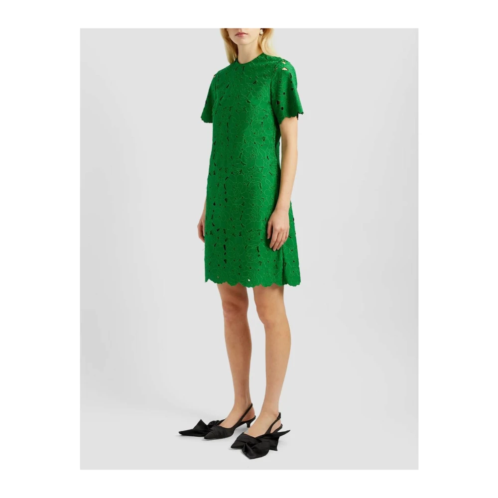 Erdem Groene Bloemrijke Geborduurde Minijurk Green Dames