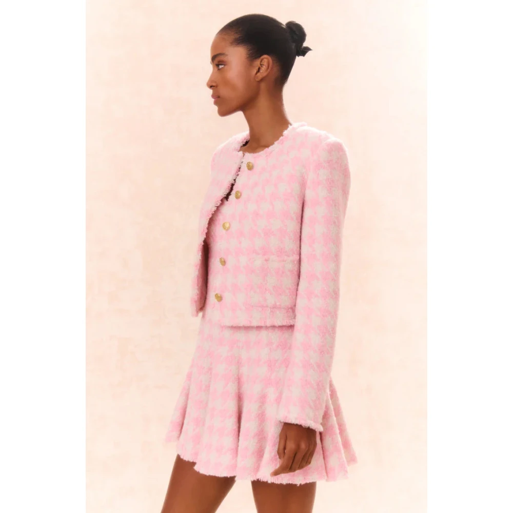 Loveshackfancy Chique Antoine Tweed Jas Pink Dames