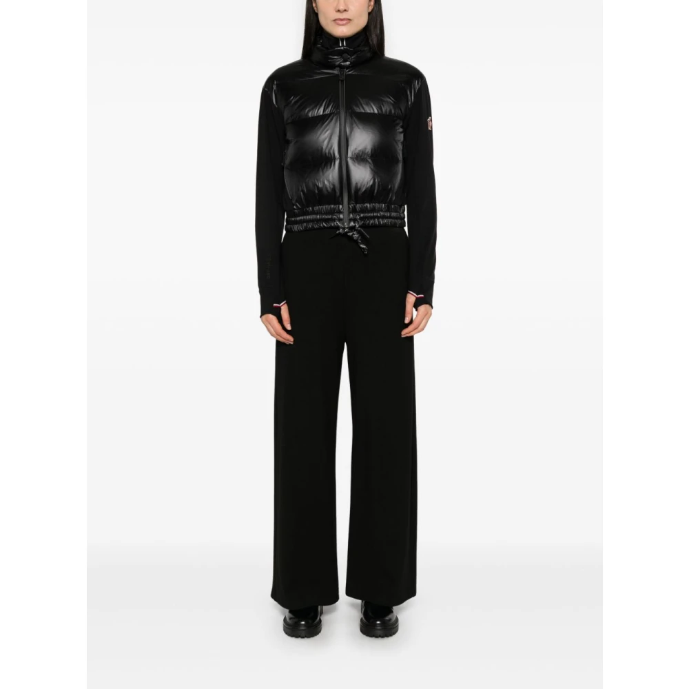 Moncler Zwarte Trui met Ritssluiting Black Dames