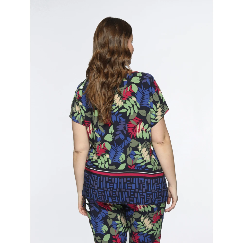 Fiorella Rubino Tropische Print Viscose Blouse Multicolor Dames