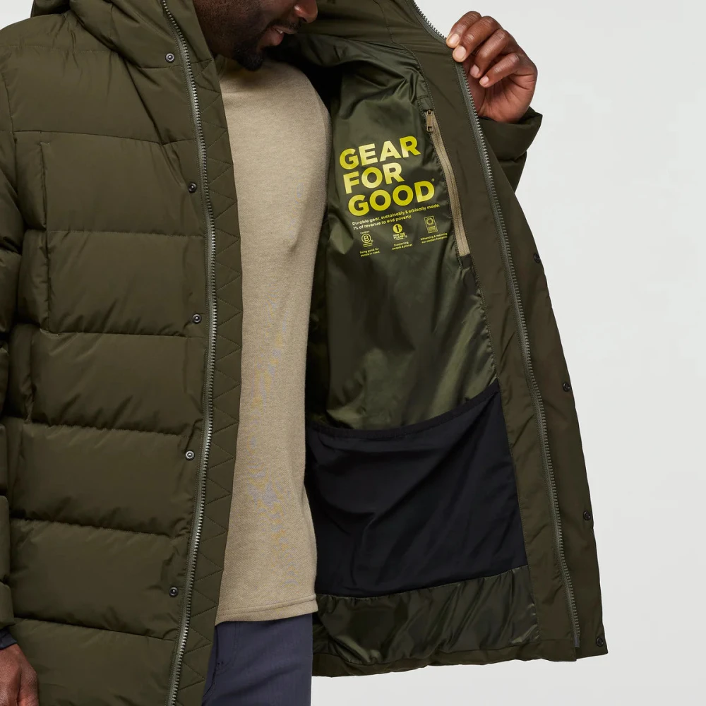 Cotopaxi Alivio donsparka met winddichte capuchon Green Heren