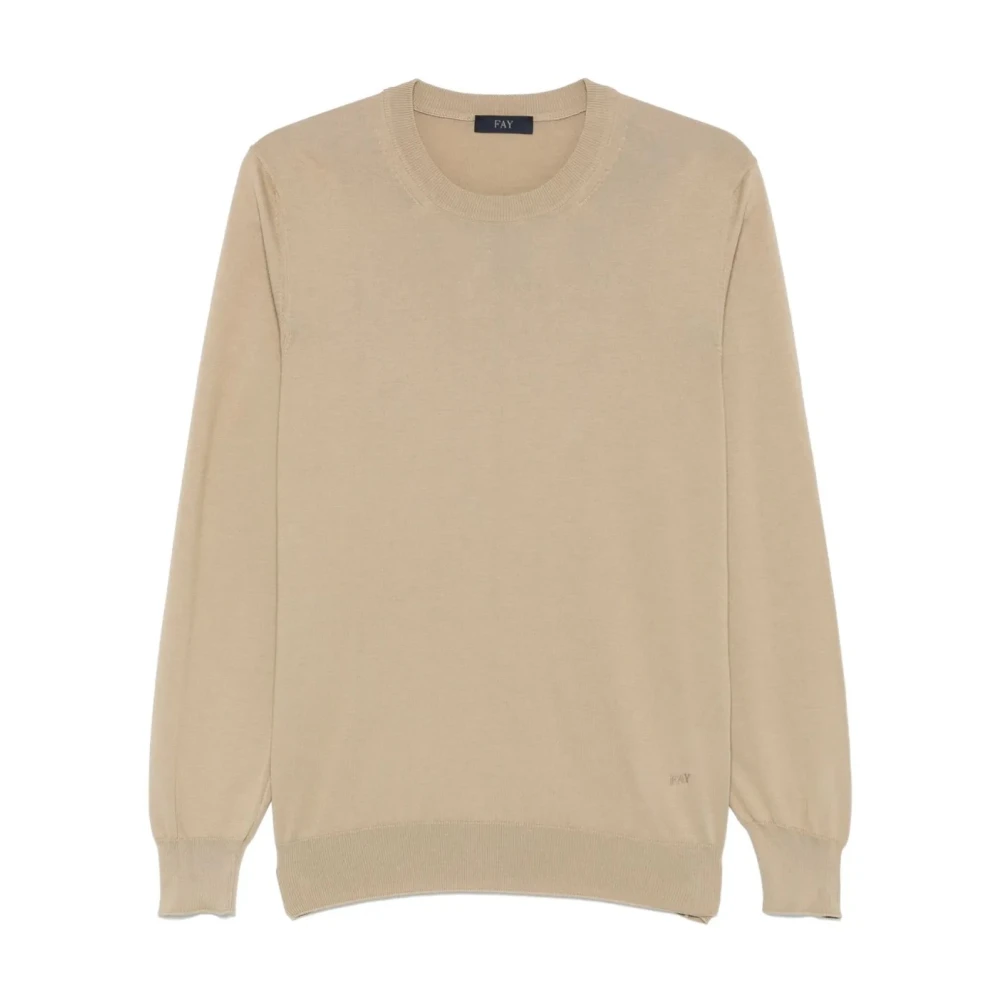 Fay Stijlvolle Heren Sweatshirt in Licht Woestijn Beige Heren