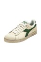 sneaker-en-daim-cire-de-style-retro-vert