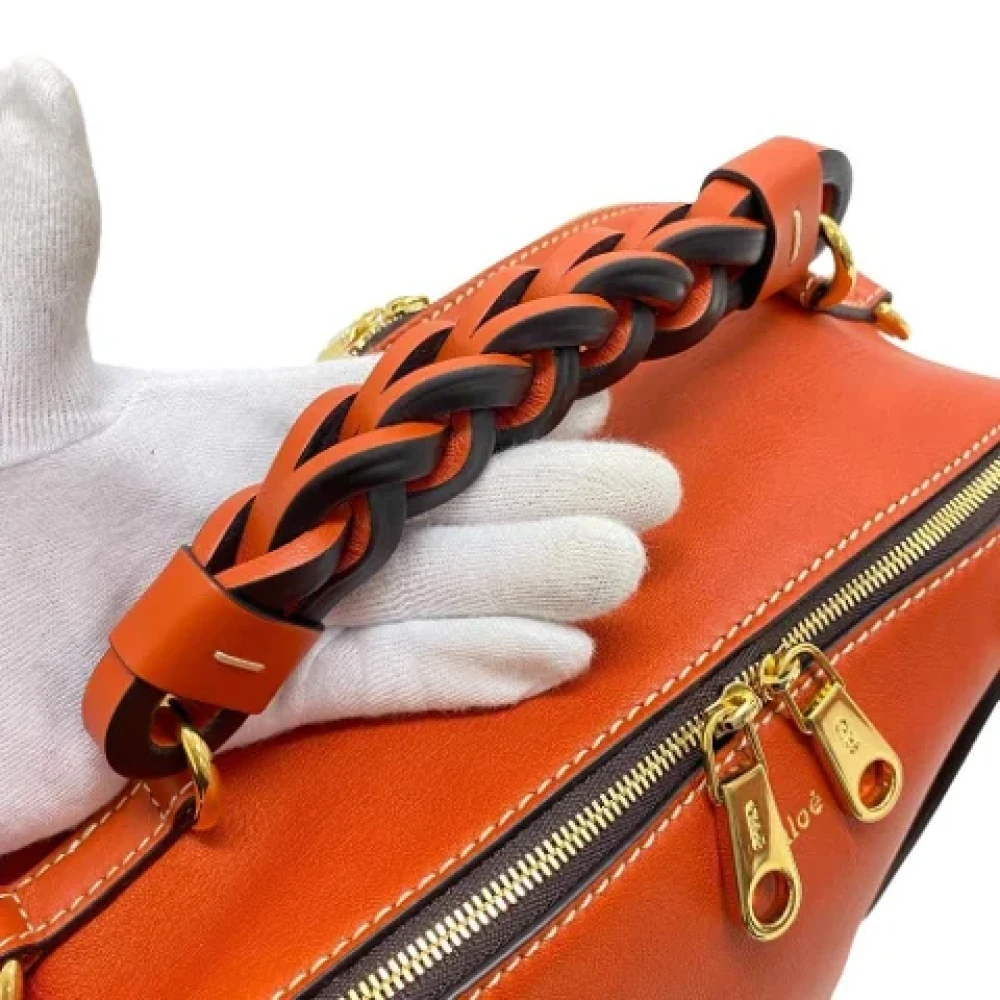 Chloé Pre-owned Leather handbags Orange Dames