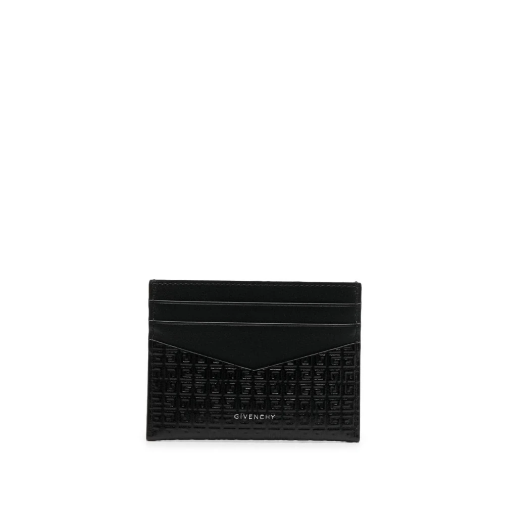 Givenchy Zwarte 4G Logo Kaarthouder Portemonnee Black Heren