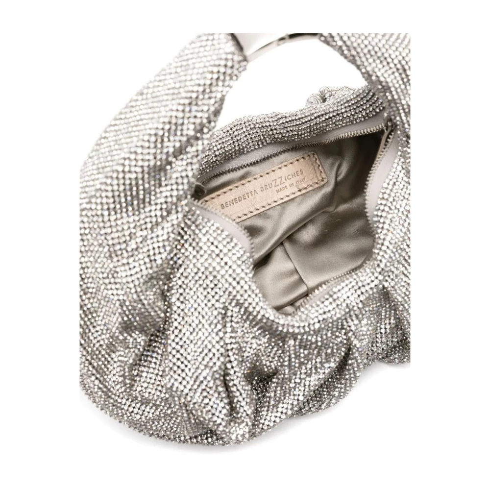 Benedetta Bruzziches Kristal Mesh Handtas in Zilver Gray Dames