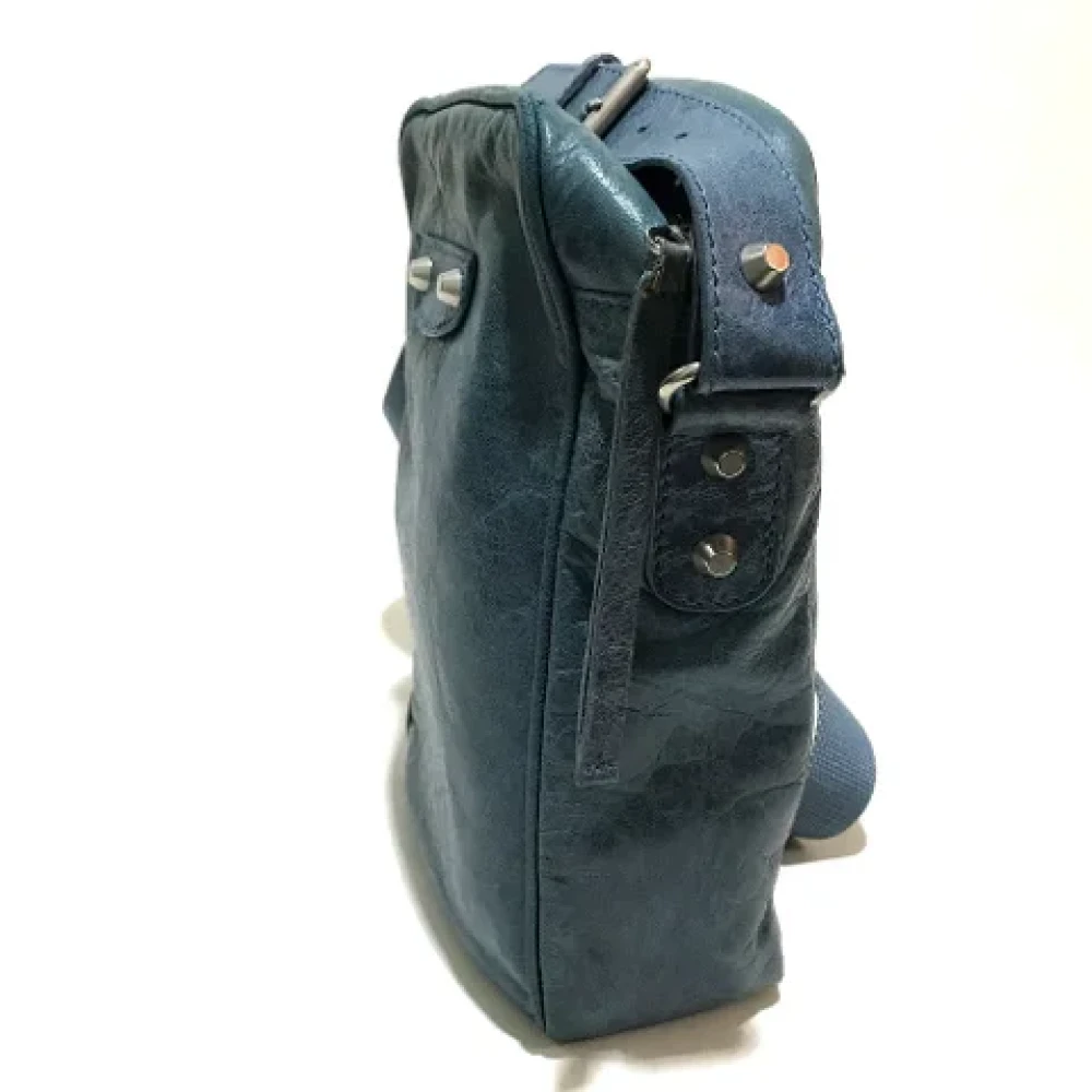Balenciaga Vintage Pre-owned Leather balenciaga-bags Blue Dames