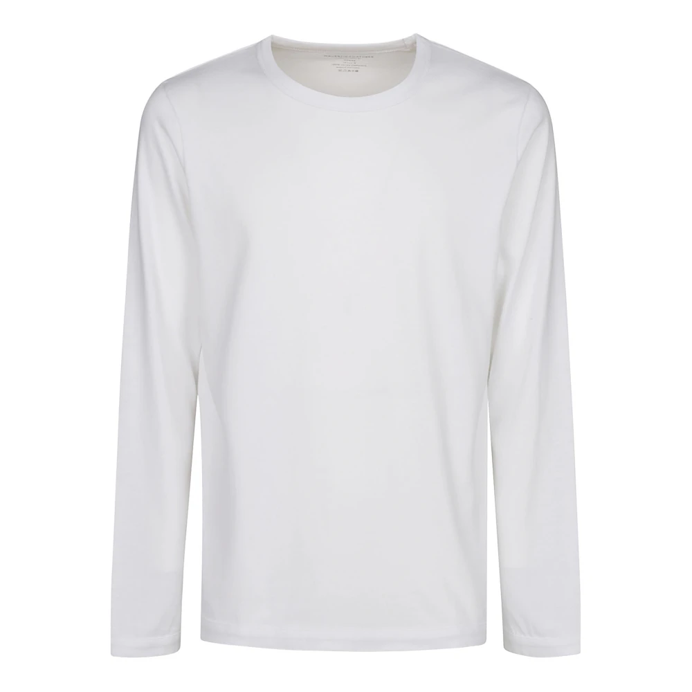 Majestic filatures Katoenen T-shirt met lange mouwen White Heren
