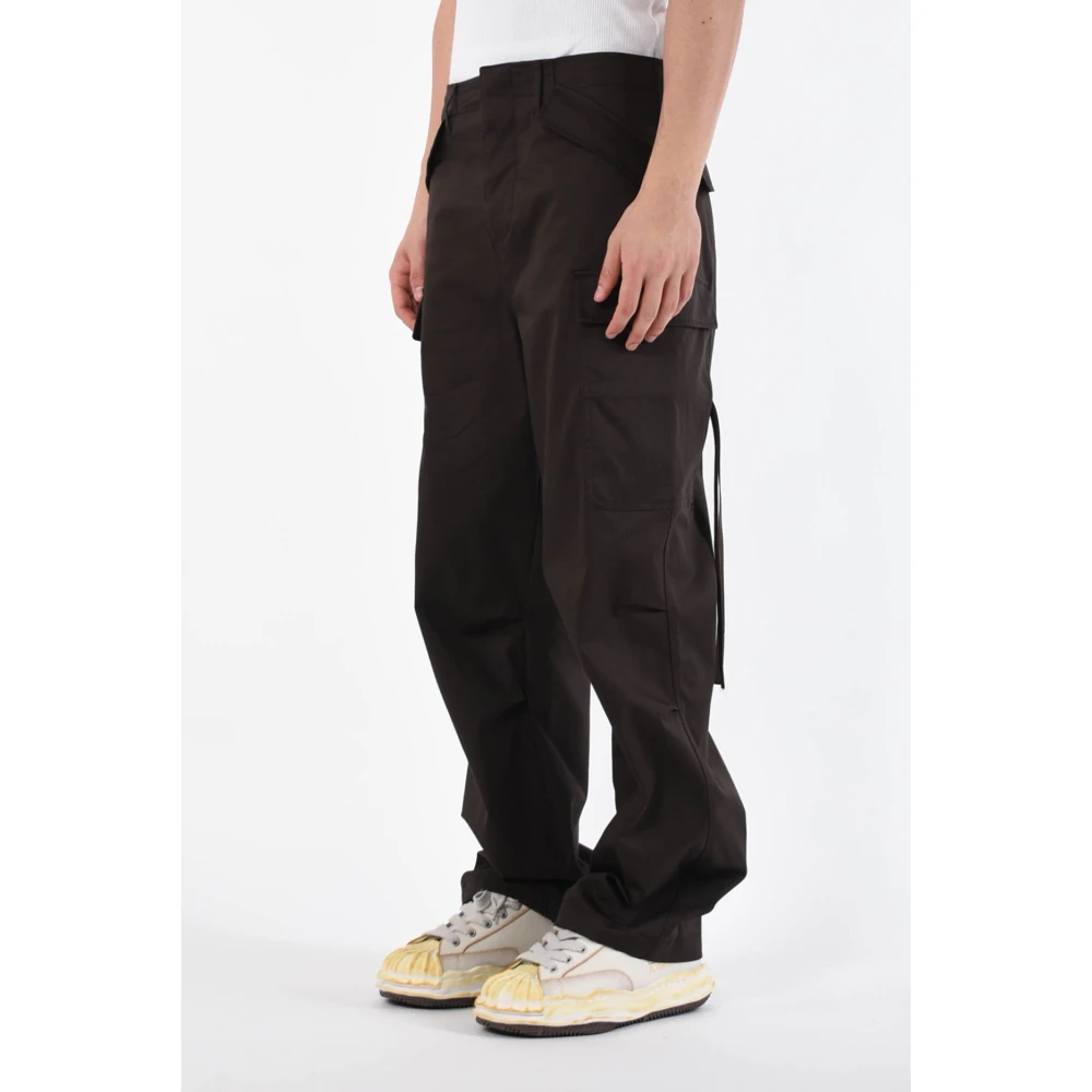 Msgm Straight Trousers Brown Heren