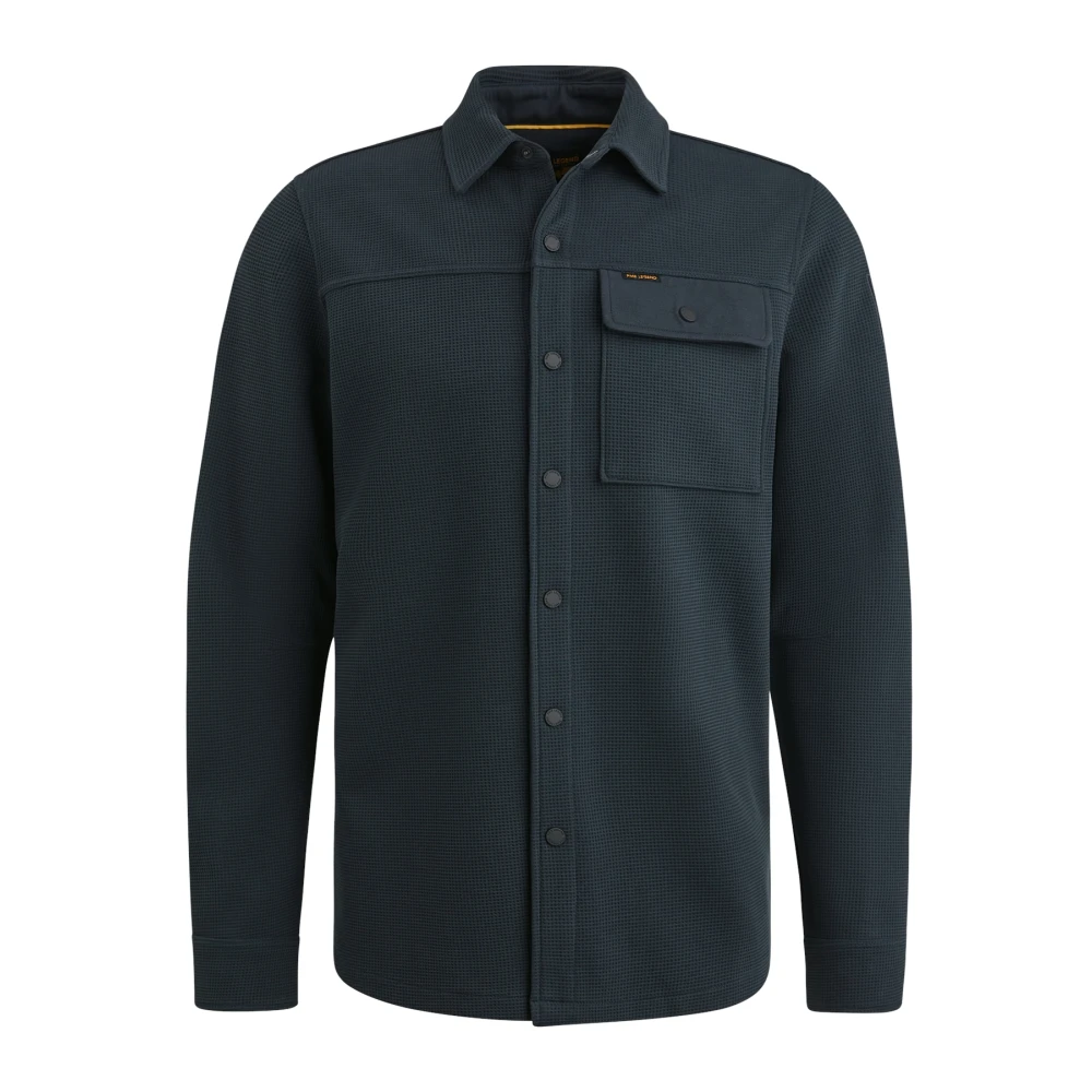 PME Legend Lange mouw shirt dubbelzijdig jersey Black Heren