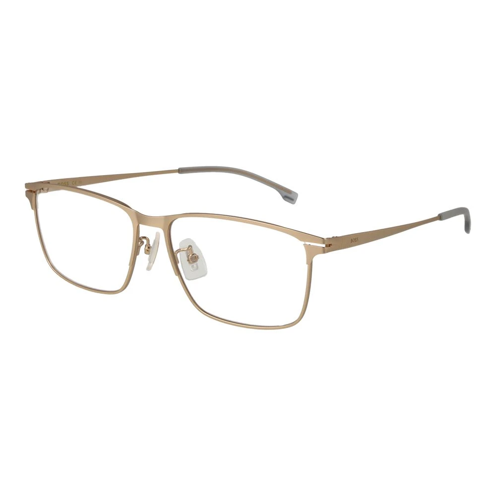 Hugo Men's Yellow Glasses, One Size, Gold Optical Frames Rectangle Style