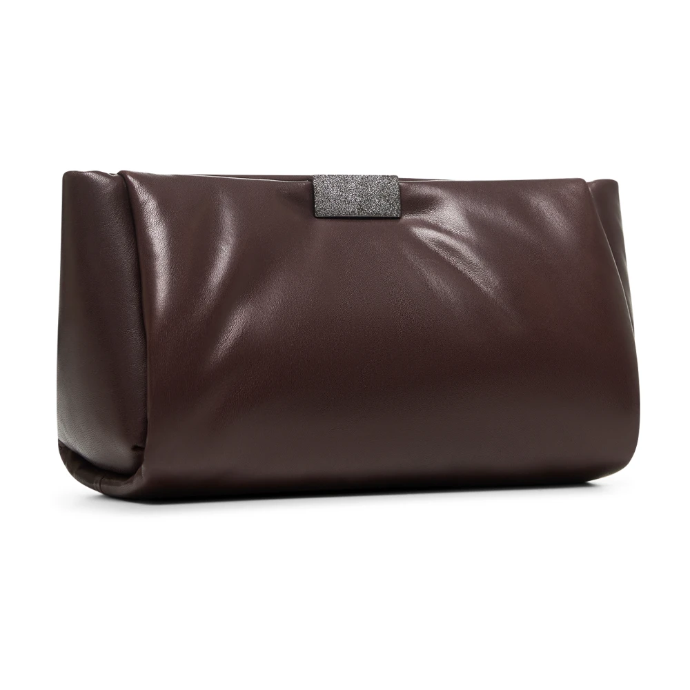 BRUNELLO CUCINELLI Bruine Leren Tas met Schitterend Detail Brown Dames