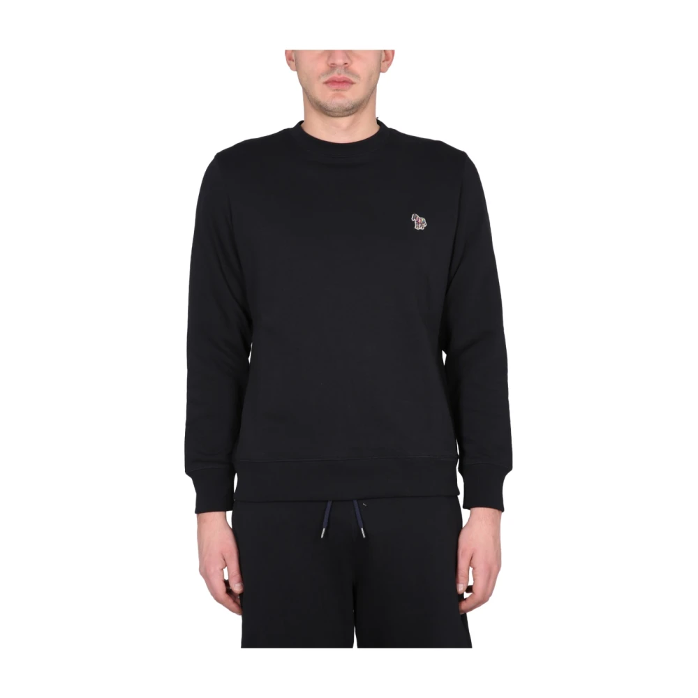 PS By Paul Smith Zebra Geborduurde Sweatshirt voor Mannen Black Heren