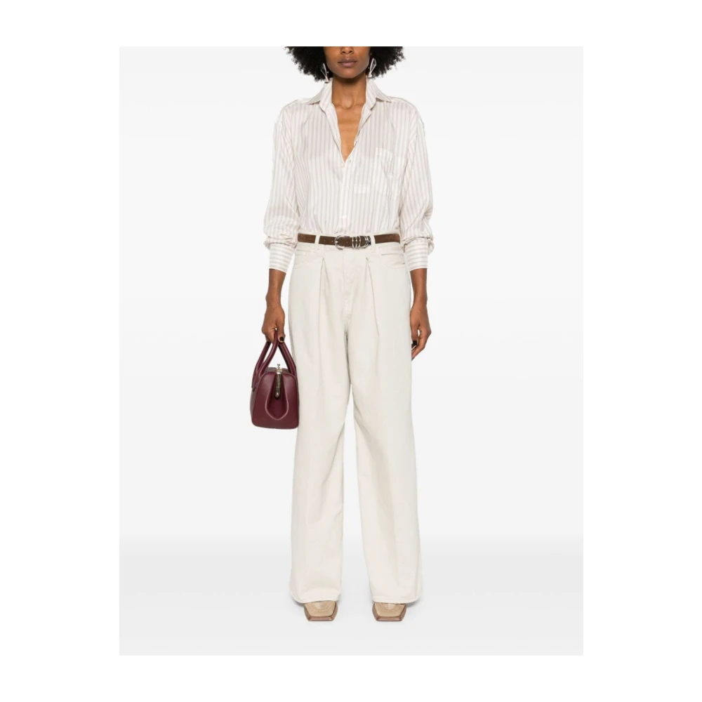 Haikure Natuurlijke Wijde Broek White Dames