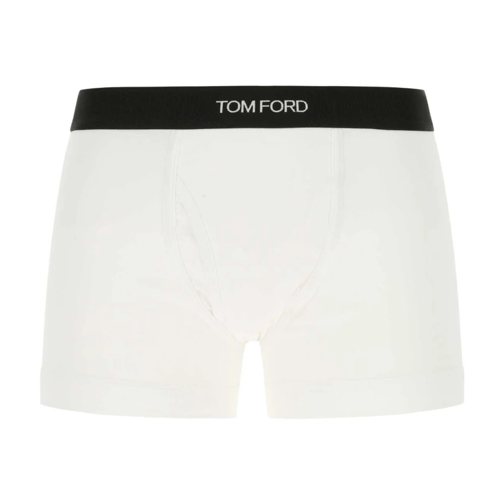 Tom Ford Stretch katoenen boxershort set in wit White Heren