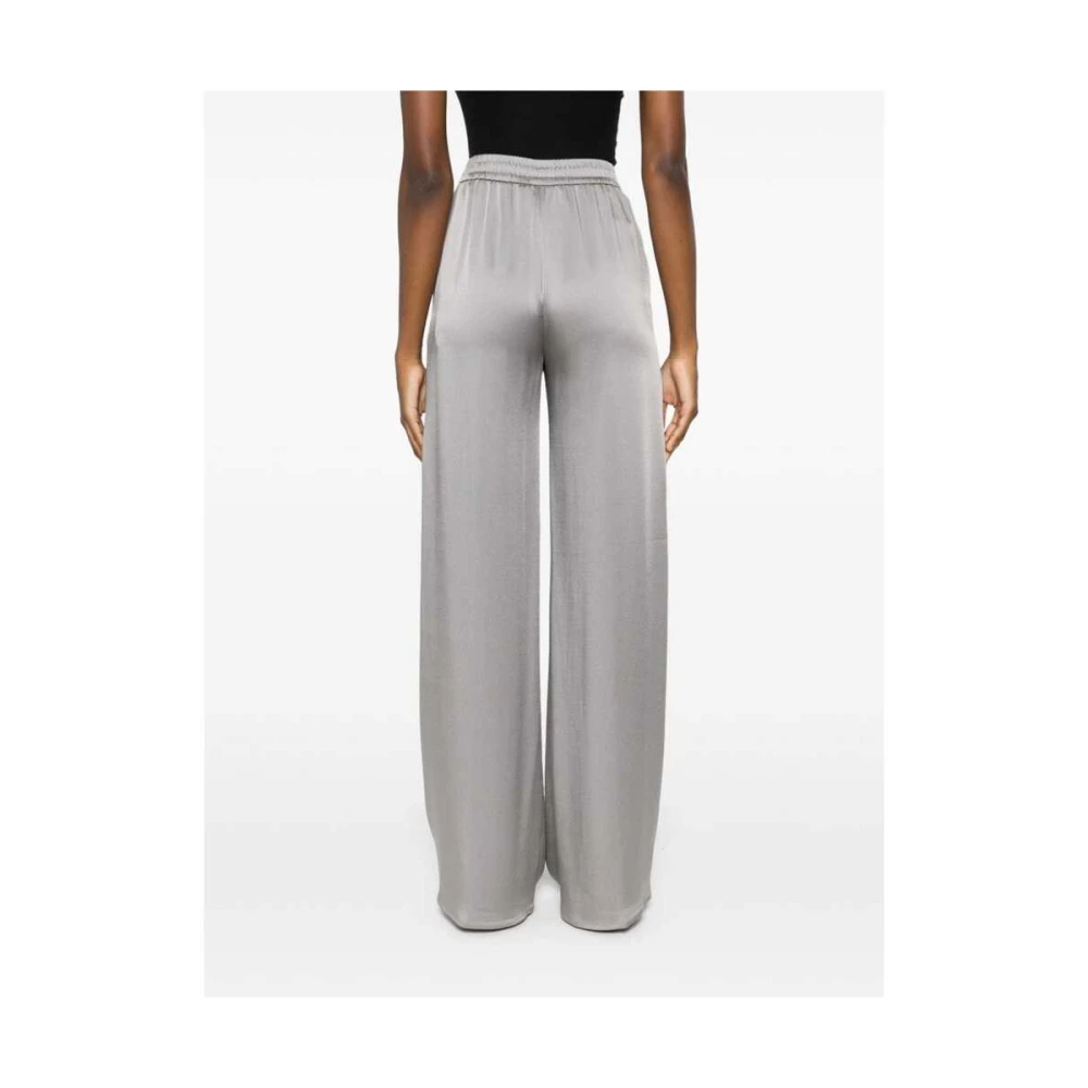 Herno Crepe Textuur Broek met Elastische Tailleband en Trekkoord Gray Dames