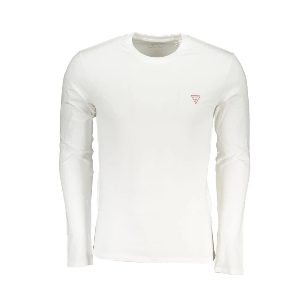 Guess Men's White Long Sleeve T-Shirt - Long Sleeve T-Shirts - 2XL - Tops