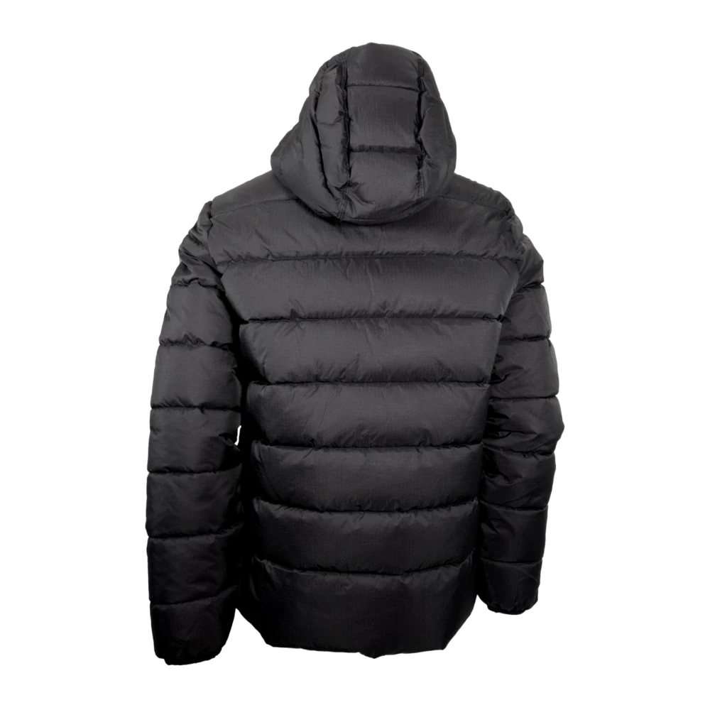 aeronautica militare Gewatteerde Hoodie Zwart Stijlvol Ab2184 Black Heren