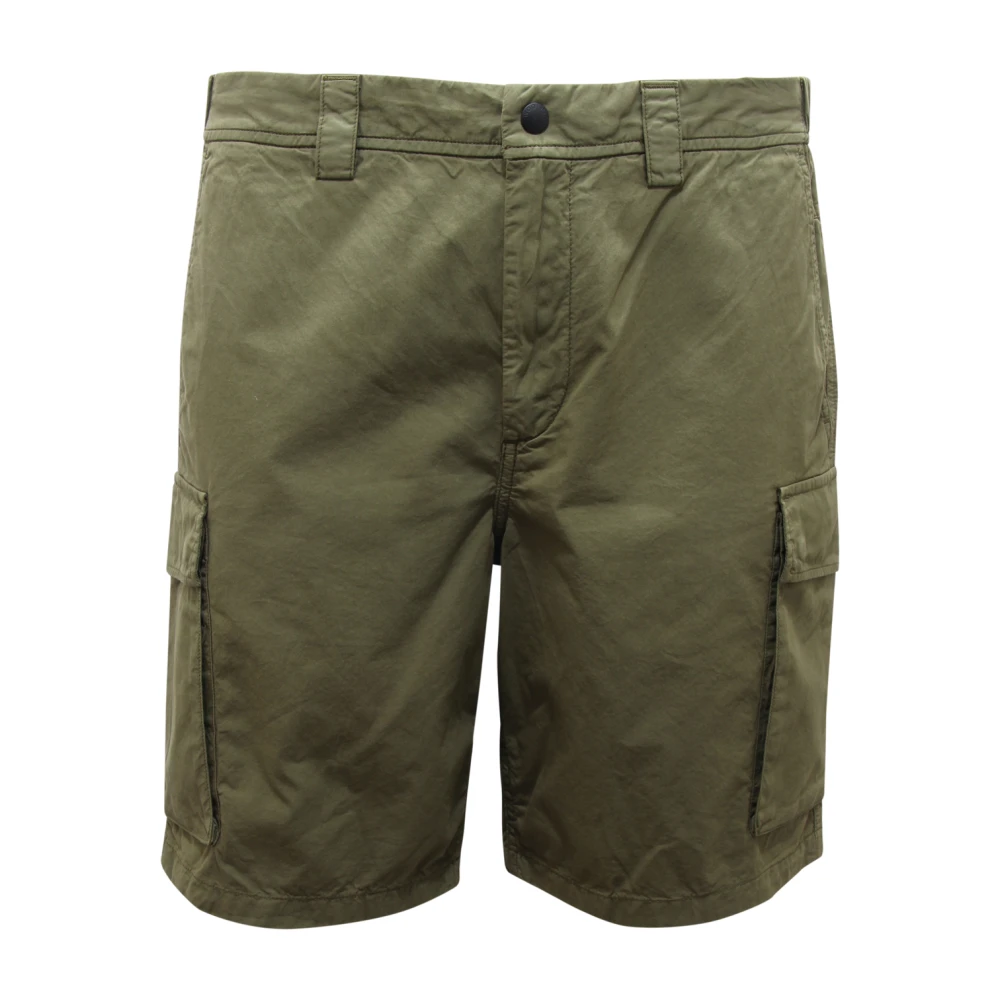 Woolrich Men's Green Gabardine Cargo Shorts