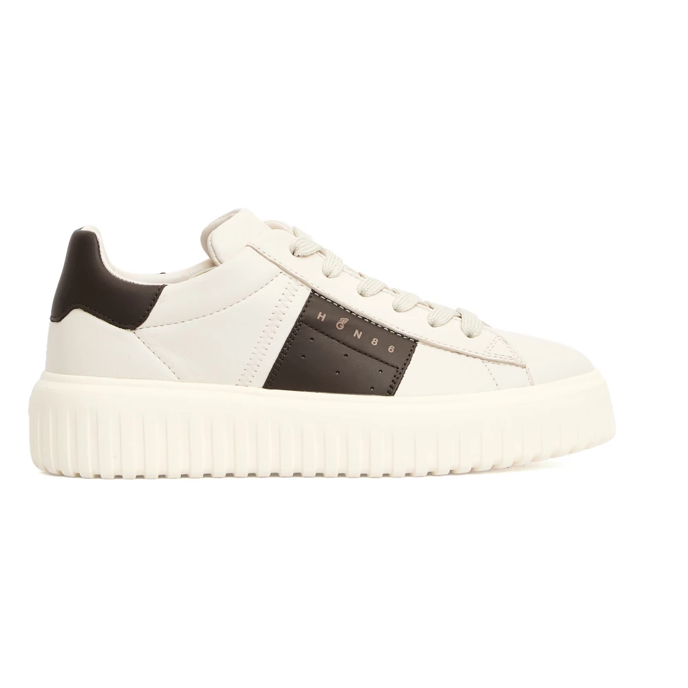 Hogan Witte Sneakers met Zijbanddetail Heren Schoenen