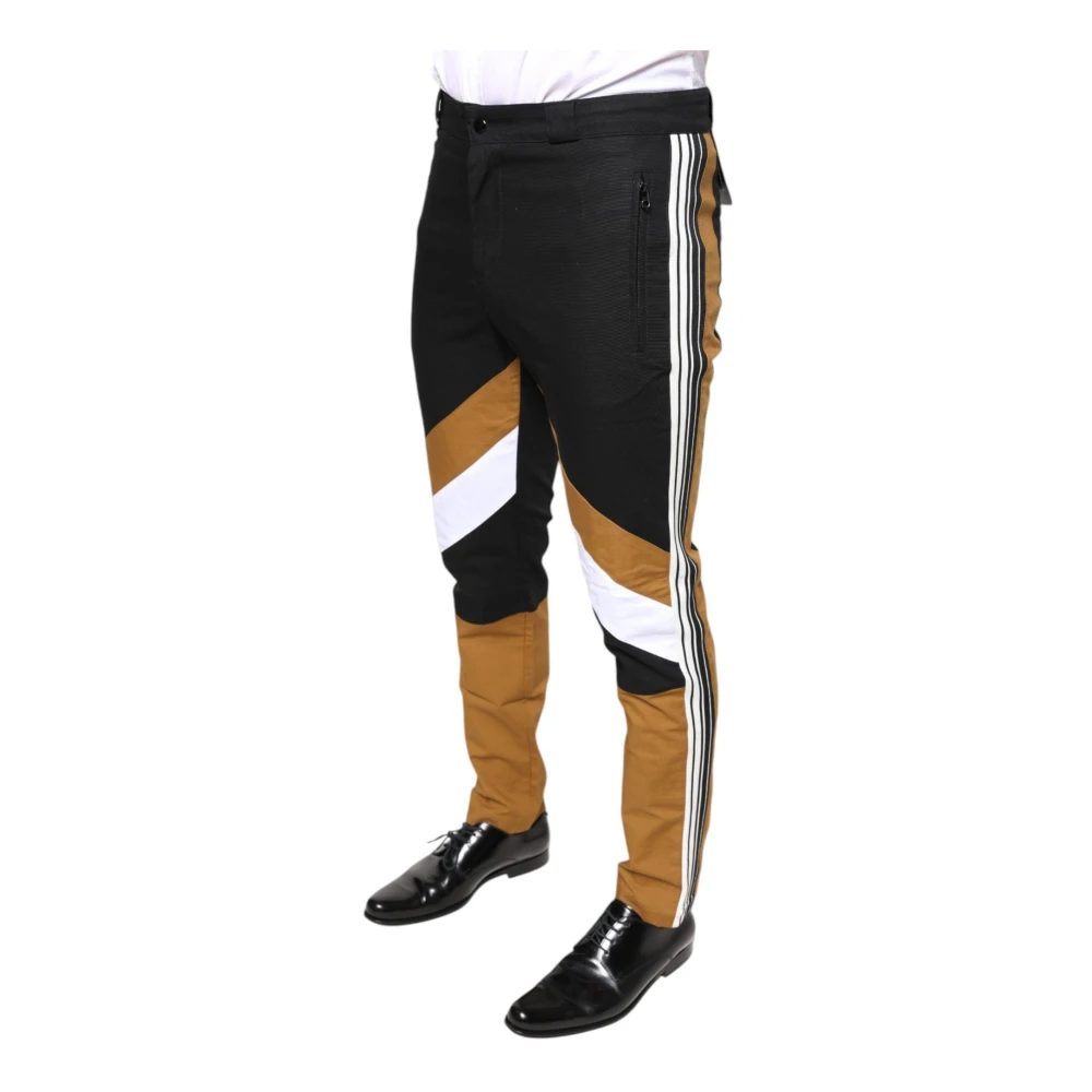 Dolce & Gabbana Multicolor Skinny Katoenmix Broek Multicolor Heren