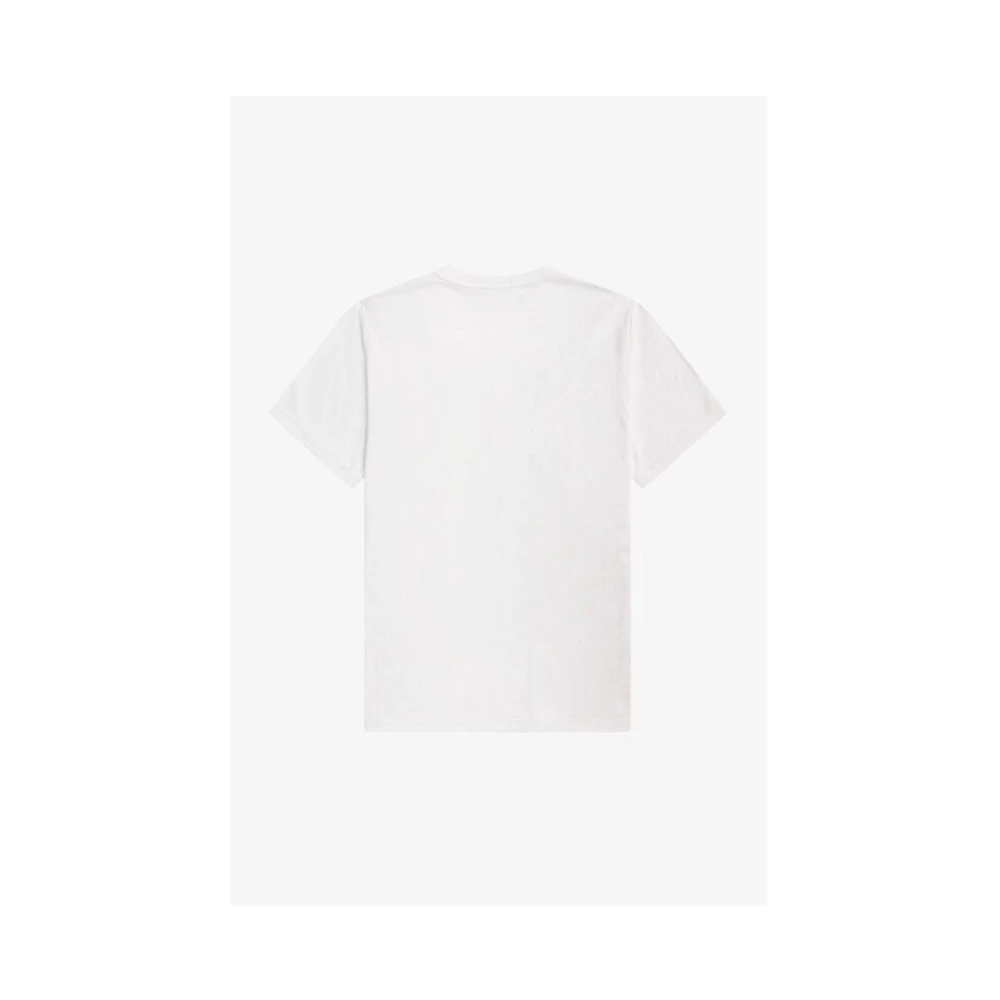 Fred Perry Gestreept Laurel Wreath Jersey Shirt White Heren