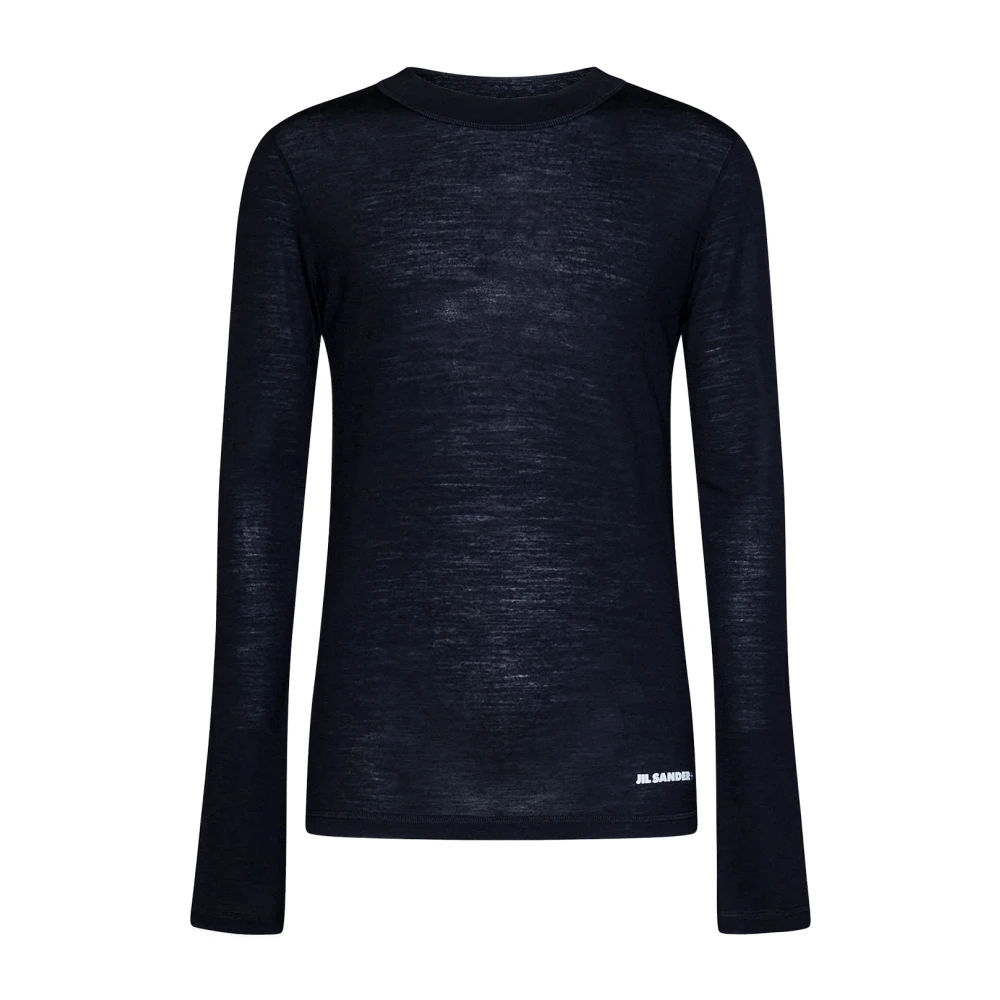 Jil Sander Lange Mouwen T-shirt Klassieke Stijl Blue Heren