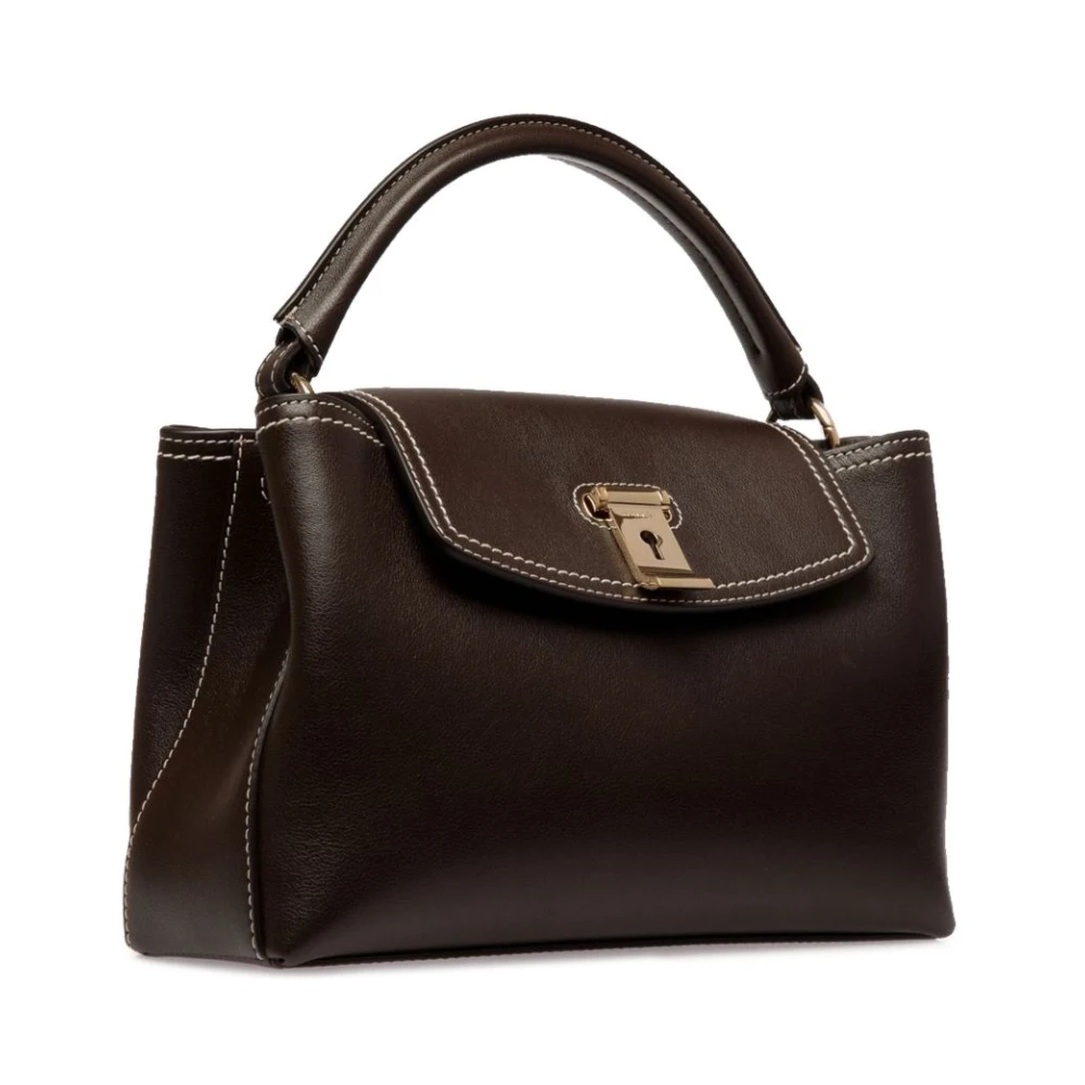 Bally Koffiebruine Top Handvat Schoudertas Brown Dames