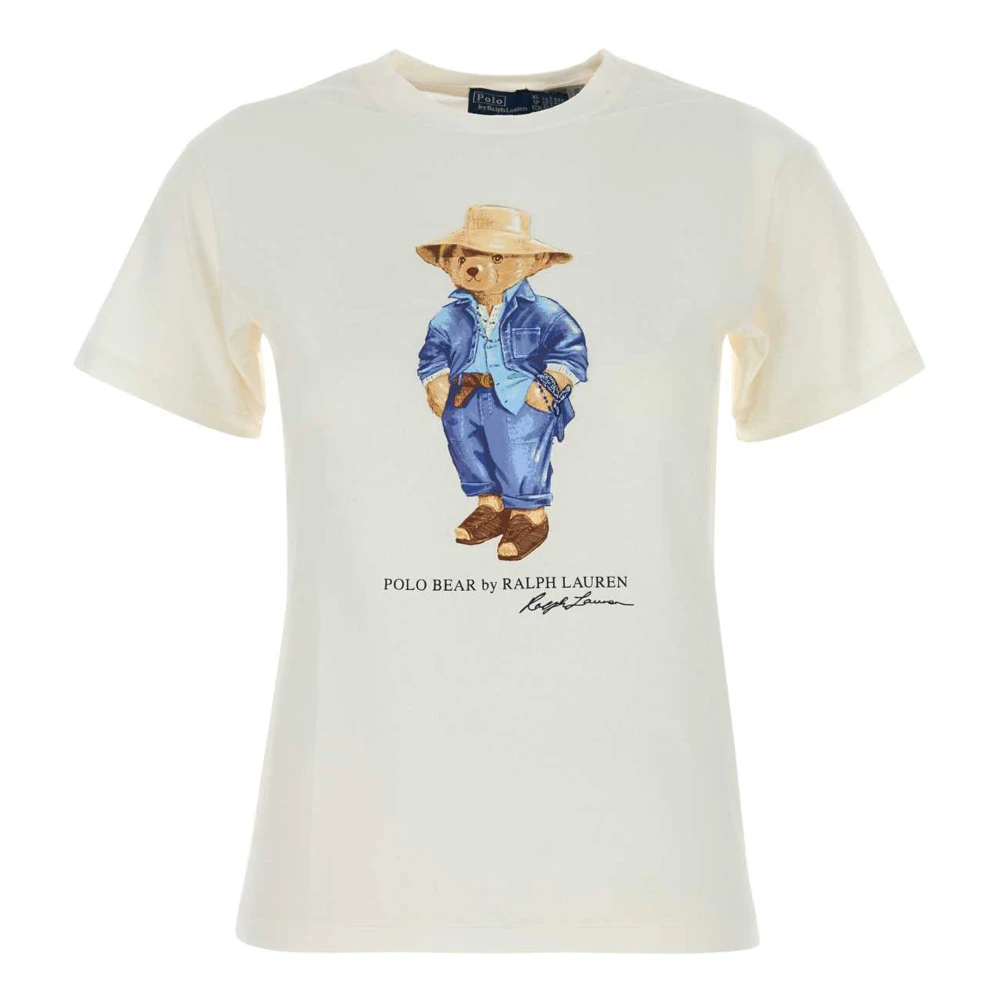 Polo Ralph Lauren Witte T-shirts en Polos met Polo Bear White Dames