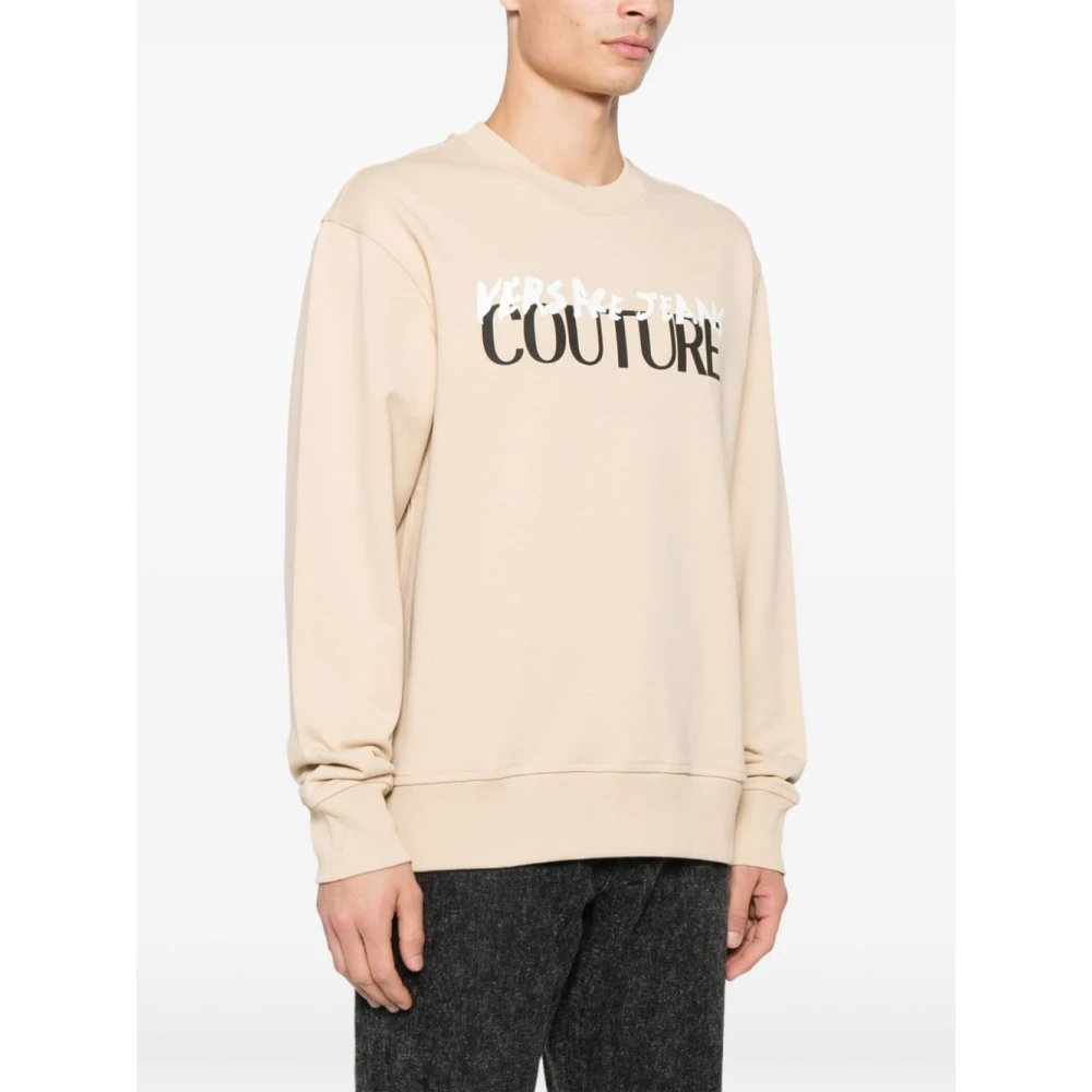 Versace Jeans Couture Beige Sweatshirt Herenmode Ss25 Beige Heren