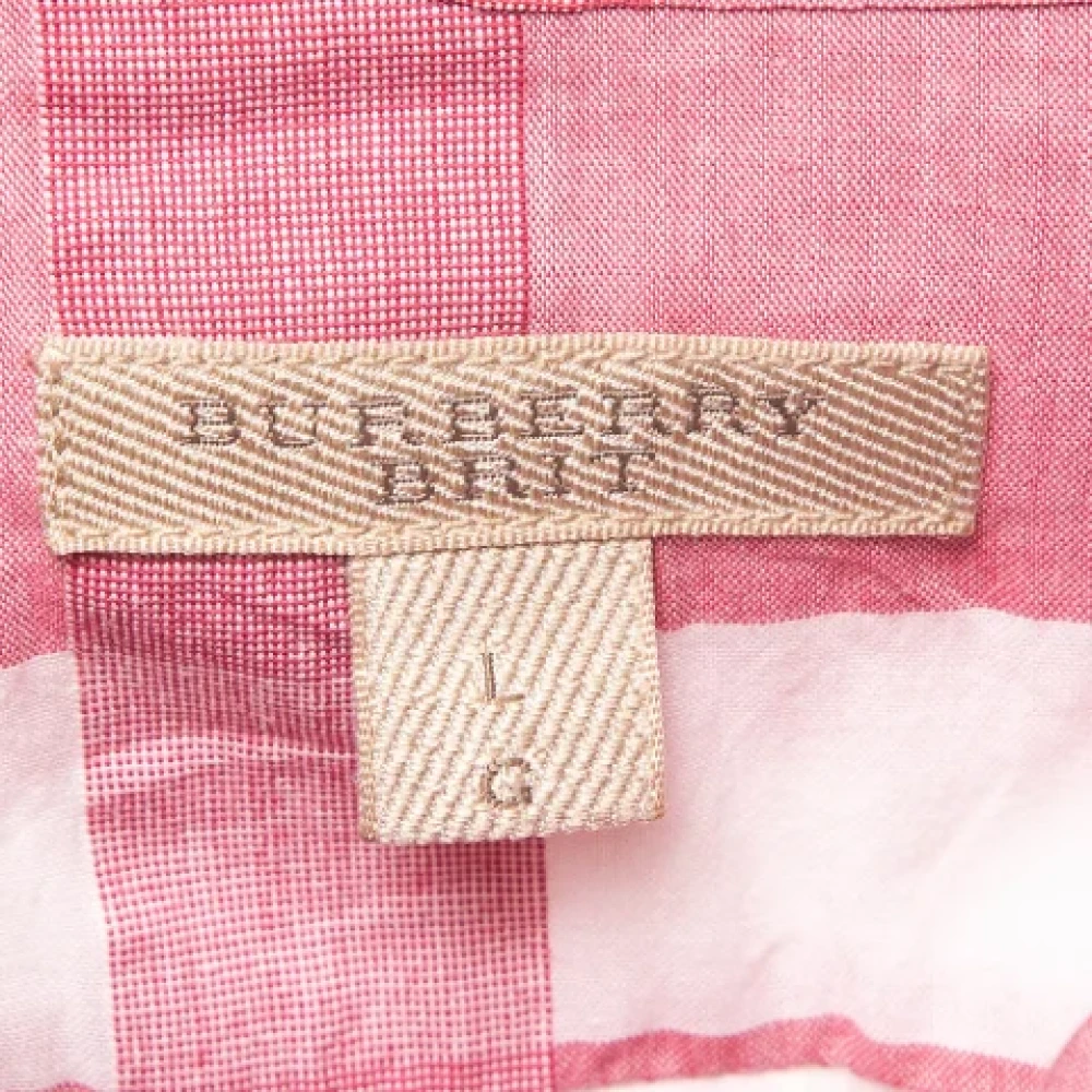 Burberry Vintage Pre-owned Cotton tops Pink Dames