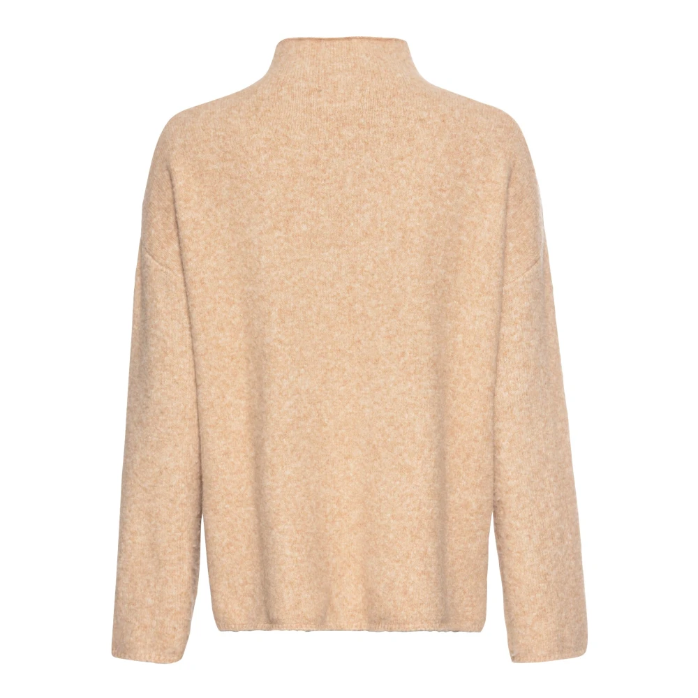 camel active Wollen Turtleneck Trui Beige Dames