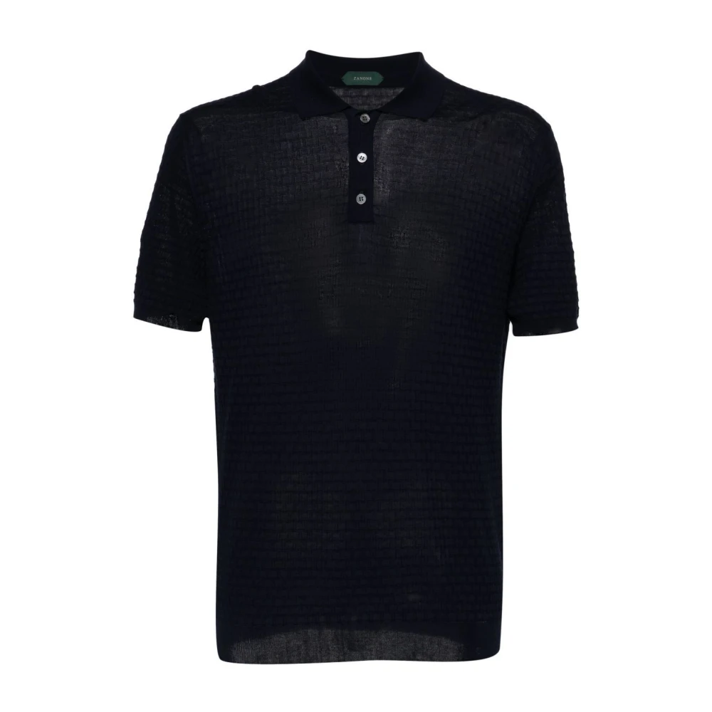 Zanone Men's Blue Polo Shirts, 2XL, T-Shirts And Polos