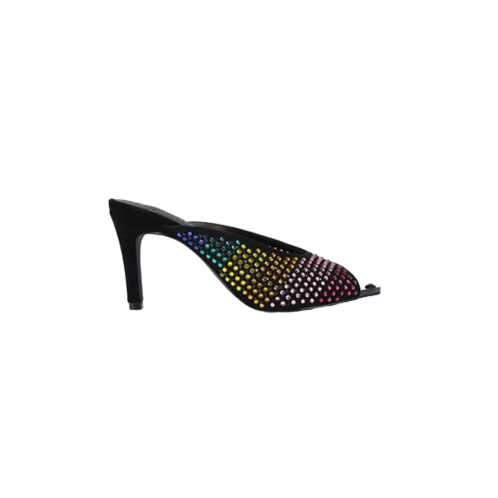 Kurt Geiger Women's Crystal Embellished Suede Mule Sandal
