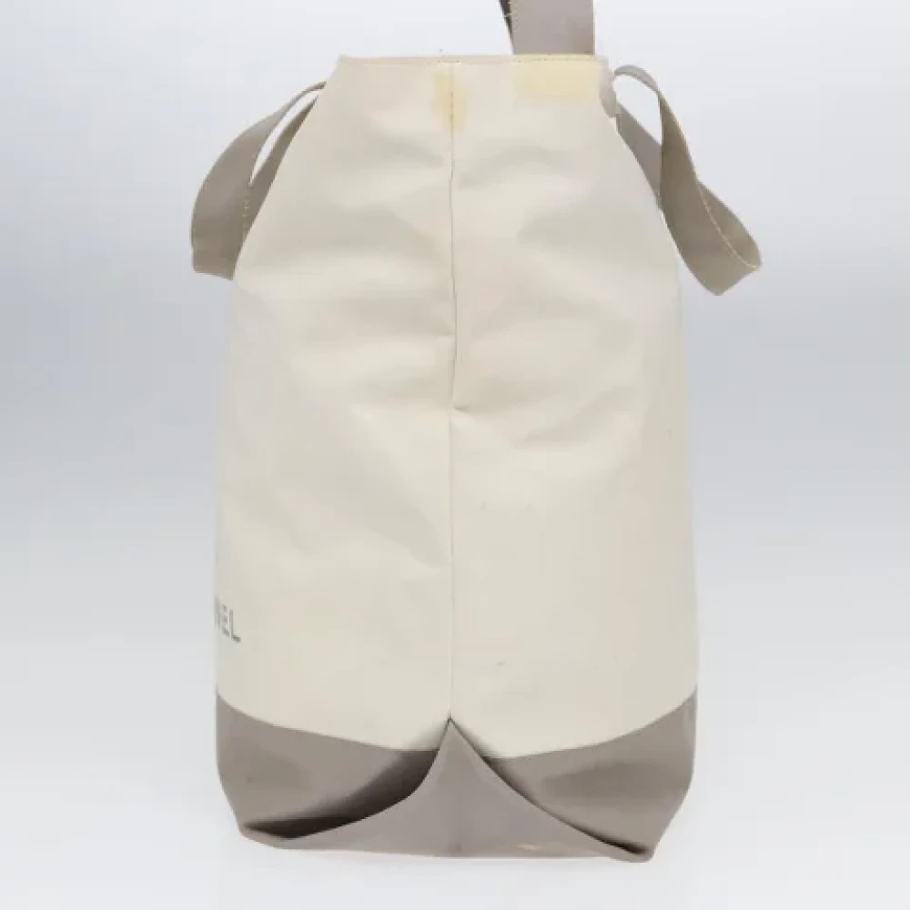 Chanel Vintage Pre-owned Canvas totes White Dames