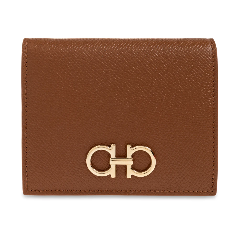 Ferragamo Women's Brown Gancini Folding Wallet - Wallets & Cardholders - One Size - Accessories